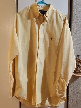 Y2K 90s Ralph Lauren Blake Men's Cotton Oxford Dress Shirt Sz M